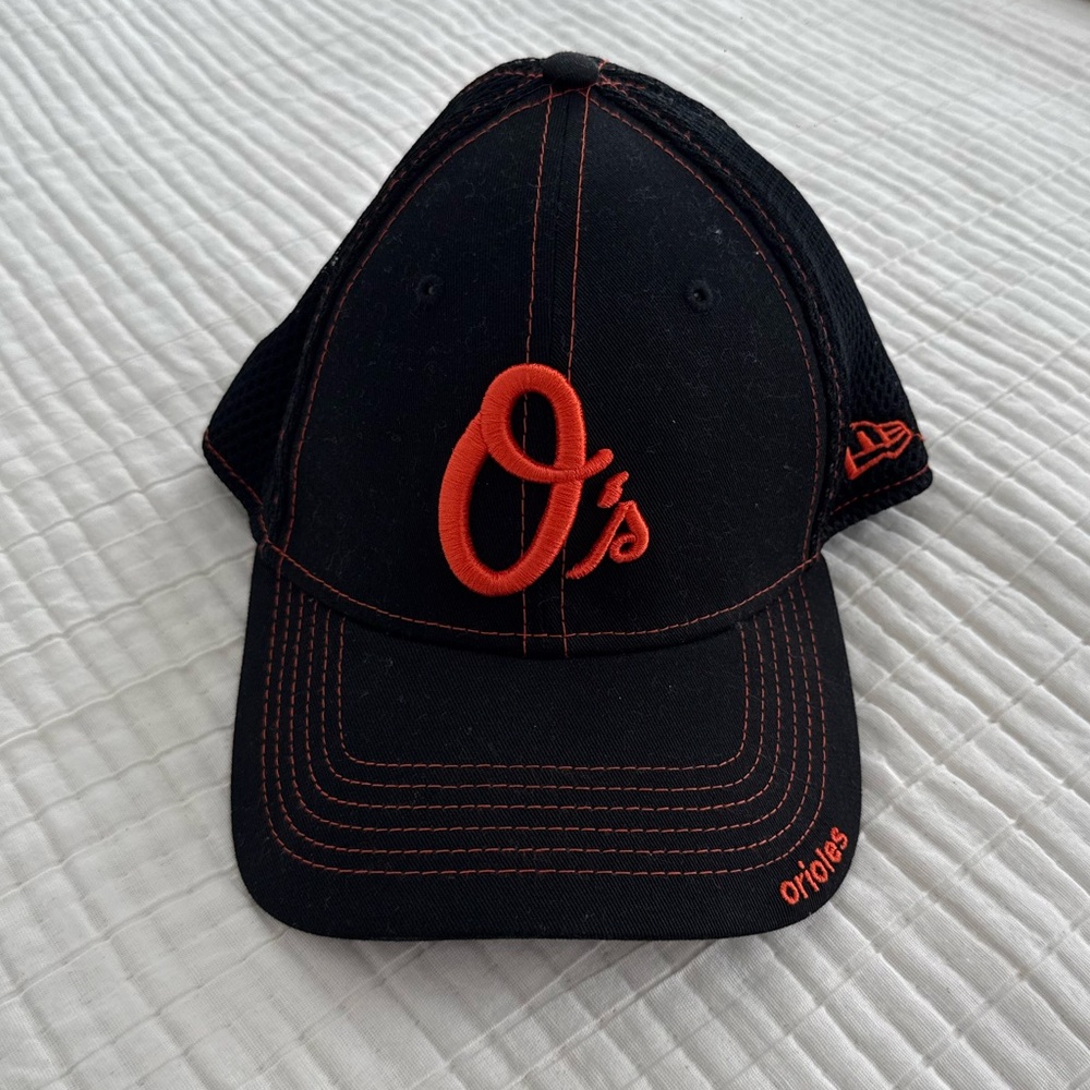 New Era Black and Orange Orioles Mesh-Back Cap